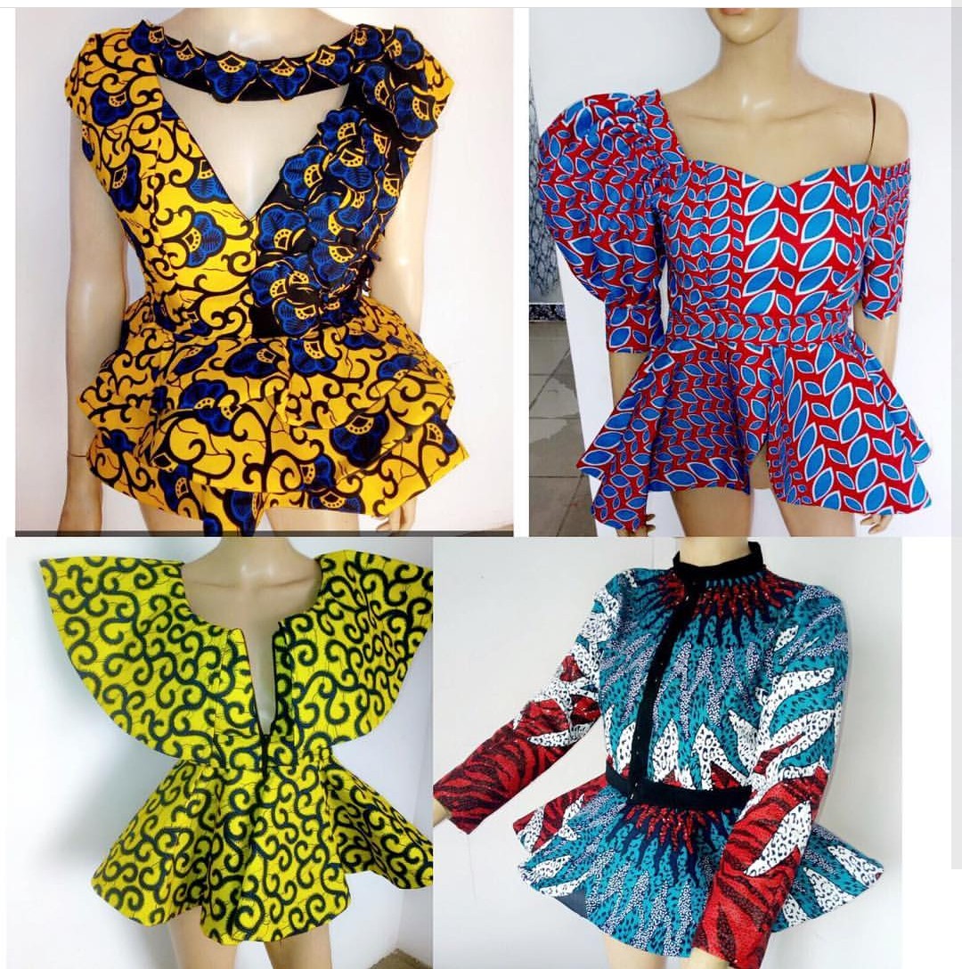 ankara blouse and wrapper styles