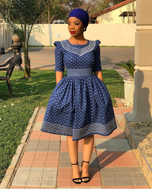 Traditional African Shweshwe Dresses Styles For Women - fashionist now